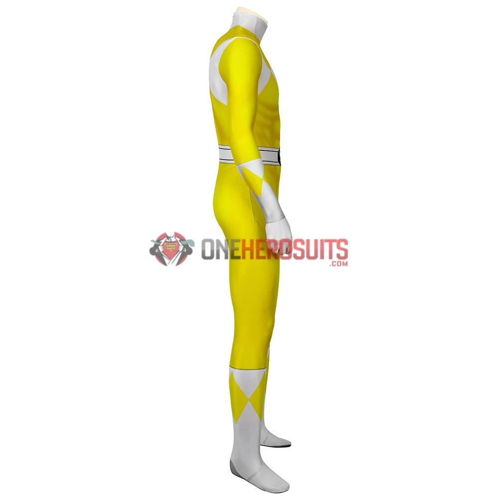 OneHeroSuits Yellow Power Ranger Suit Spandex Power Rangers Costumes Printed Edition Expert-level Cosplay Bodysuit & Zentai 6 OneHeroSuits Yellow Power Ranger Suit Spandex Power Rangers Costumes Printed Edition Expert-level Cosplay Bodysuit & Zentai