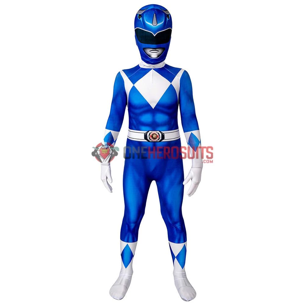 OneHeroSuits Kids Blue Power Ranger Cosplay Suit Gifts For Children Expert-level Cosplay Bodysuit & Zentai 3 OneHeroSuits Kids Blue Power Ranger Cosplay Suit Gifts For Children Expert-level Cosplay Bodysuit & Zentai