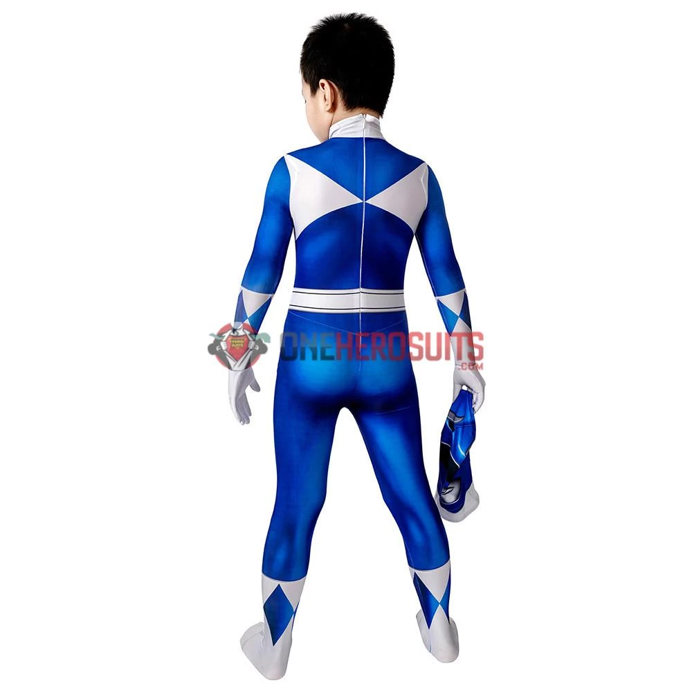 OneHeroSuits Kids Blue Power Ranger Cosplay Suit Gifts For Children Expert-level Cosplay Bodysuit & Zentai 4 OneHeroSuits Kids Blue Power Ranger Cosplay Suit Gifts For Children Expert-level Cosplay Bodysuit & Zentai