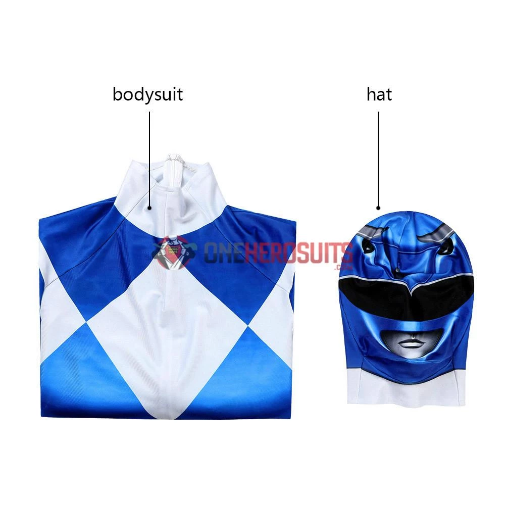 OneHeroSuits Kids Blue Power Ranger Cosplay Suit Gifts For Children Expert-level Cosplay Bodysuit & Zentai 6 OneHeroSuits Kids Blue Power Ranger Cosplay Suit Gifts For Children Expert-level Cosplay Bodysuit & Zentai