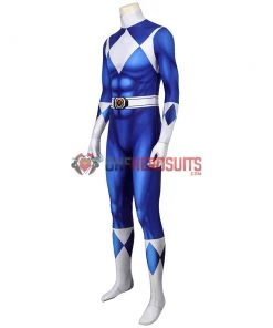 OneHeroSuits Expert-level Cosplay Bodysuit & Zentai Blue Power Ranger Cosplay Suit Spandex Power Rangers Costumes Lightweight