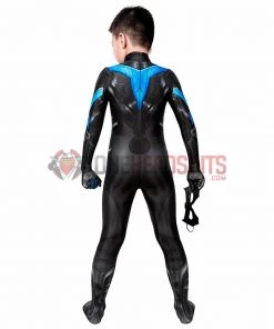 OneHeroSuits Gifts For Kids Titans Cosplay Suit Children Nightwing Blue Cosplay Bodysuit
