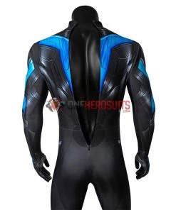 OneHeroSuits Titans Nightwing Cosplay Costume Detail Printed Spandex Suit Expert-level Cosplay Bodysuit & Zentai