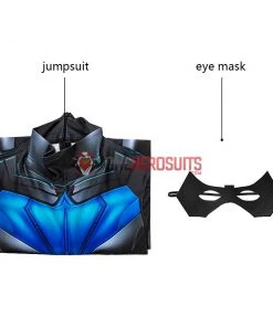 OneHeroSuits Titans Nightwing Cosplay Costume Detail Printed Spandex Suit Expert-level Cosplay Bodysuit & Zentai