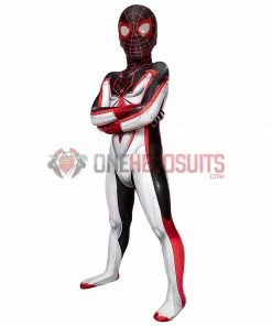 OneHeroSuits Gifts For Kids Spider-man Cosplay Suit Children Miles Morales TRACK Cosplay Bodysuit