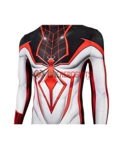 OneHeroSuits Spider-man Tracksuit Spiderman Miles Morales White Cosplay Suit