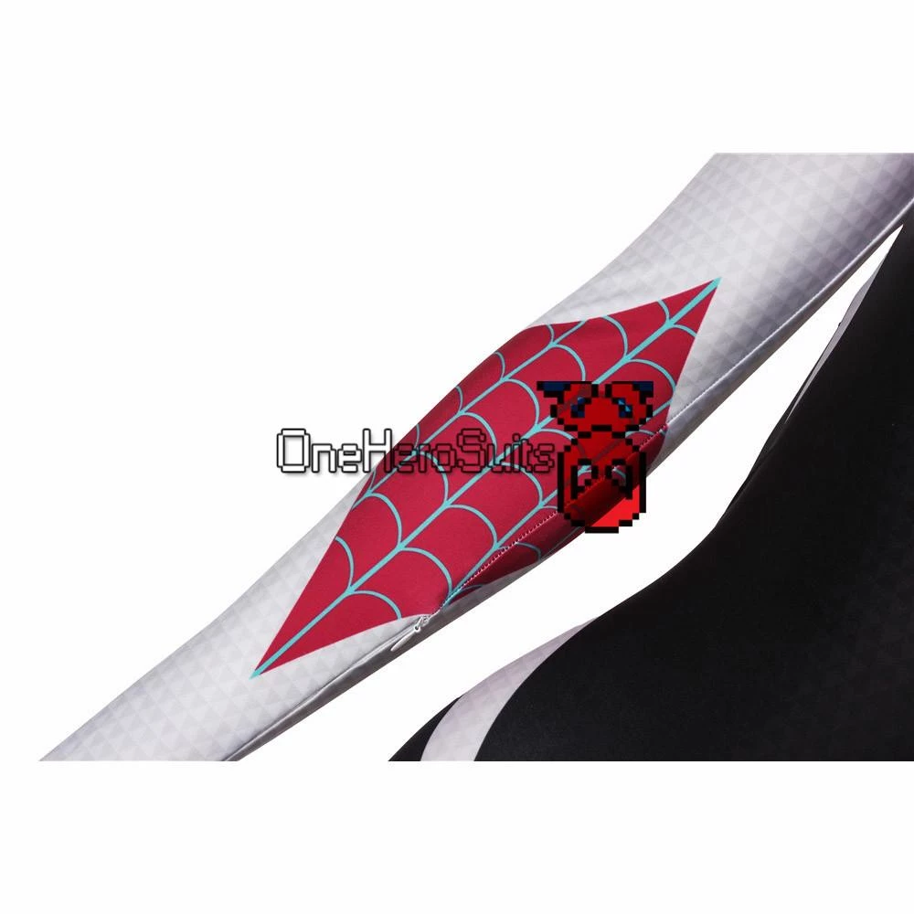 OneHeroSuits Gwen Stacy Suit Into The Spider-Verse Spider-Gwen Cosplay Costume Zentai/Jumpsuit 6 OneHeroSuits Gwen Stacy Suit Into The Spider-Verse Spider-Gwen Cosplay Costume Zentai/Jumpsuit