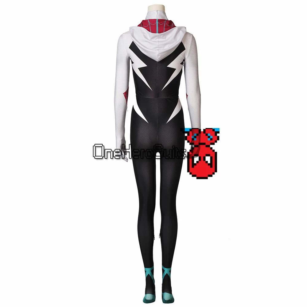 OneHeroSuits Gwen Stacy Suit Into The Spider-Verse Spider-Gwen Cosplay Costume Zentai/Jumpsuit 5 OneHeroSuits Gwen Stacy Suit Into The Spider-Verse Spider-Gwen Cosplay Costume Zentai/Jumpsuit