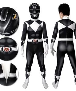 OneHeroSuits Expert-level Cosplay Bodysuit & Zentai Kids Black Power Ranger Cosplay Suit Christmas Gifts For Children