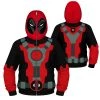 OneHeroSuits Kids Cosplay Kids Deadpool Creative 3D Printed Zip Hoodie