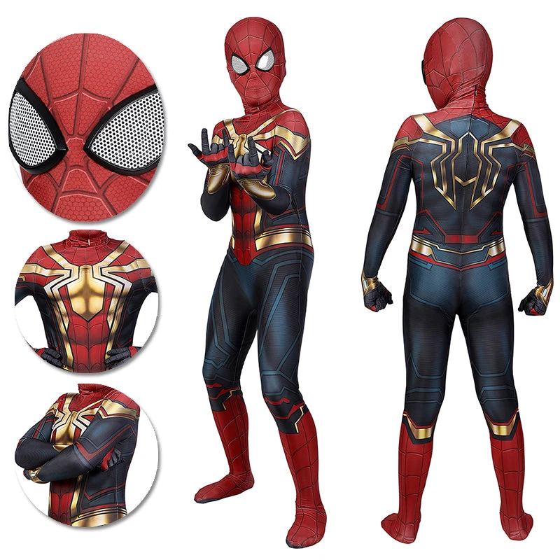 OneHeroSuits Zentai/Jumpsuit Kids Iron Spider-man 3 No Way Home Spandex BodySuit 1 OneHeroSuits Zentai/Jumpsuit Kids Iron Spider-man 3 No Way Home Spandex BodySuit