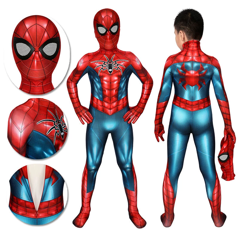 OneHeroSuits Kids Spider-man Cosplay Suit Spider-Armor MK IV HQ Printed Edition 1 OneHeroSuits Kids Spider-man Cosplay Suit Spider-Armor MK IV HQ Printed Edition