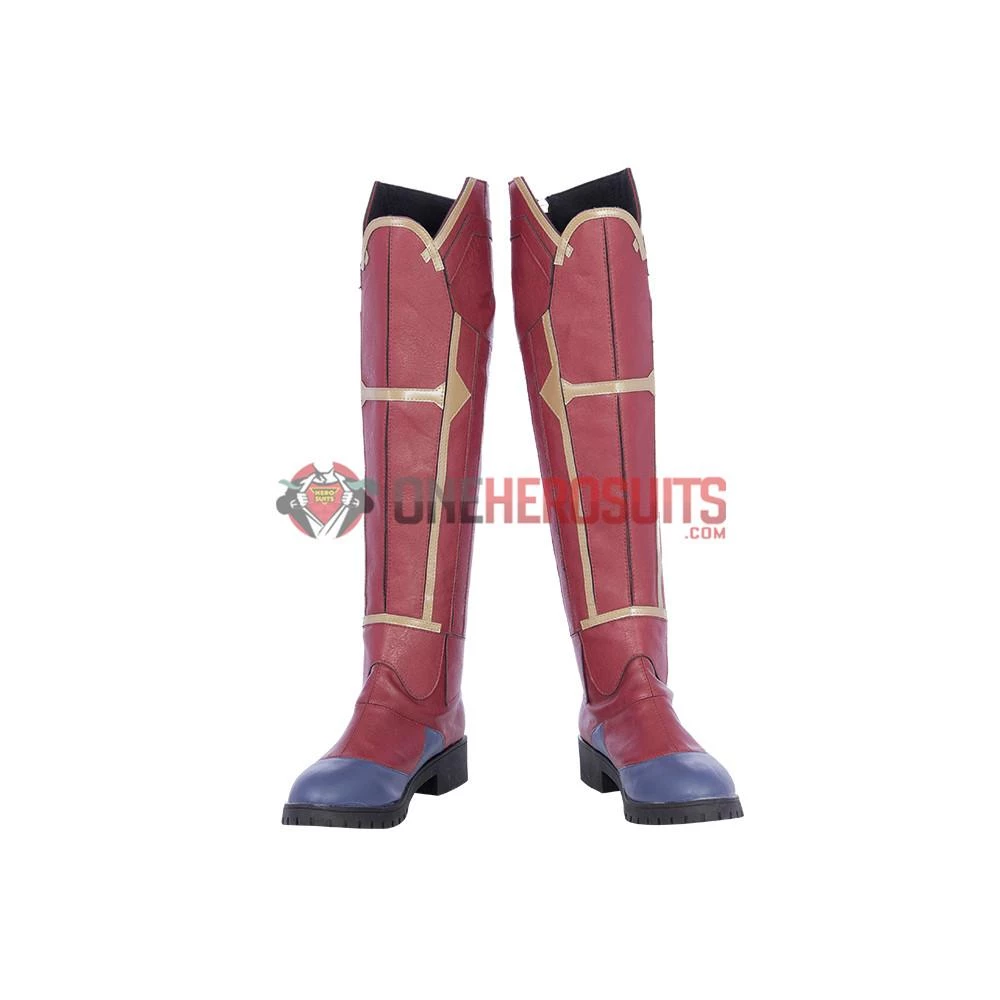 OneHeroSuits Captain Marvel Blue Cosplay Boots Carol Danvers High Boots Version Costumes 2 OneHeroSuits Captain Marvel Blue Cosplay Boots Carol Danvers High Boots Version Costumes