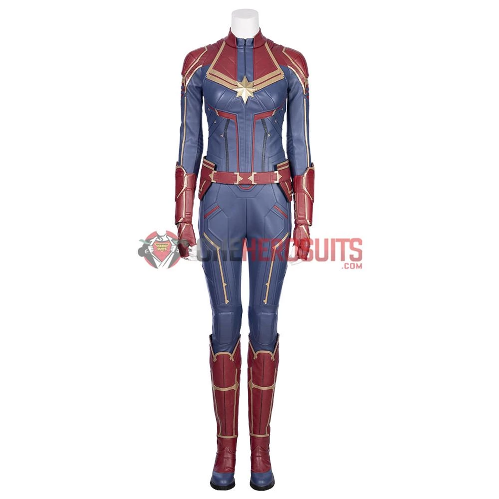 OneHeroSuits Captain Marvel Blue Cosplay Boots Carol Danvers High Boots Version Costumes 6 OneHeroSuits Captain Marvel Blue Cosplay Boots Carol Danvers High Boots Version Costumes