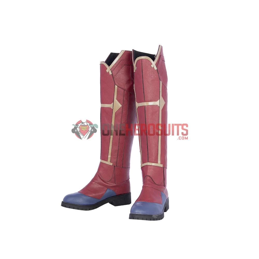 OneHeroSuits Captain Marvel Blue Cosplay Boots Carol Danvers High Boots Version Costumes 5 OneHeroSuits Captain Marvel Blue Cosplay Boots Carol Danvers High Boots Version Costumes