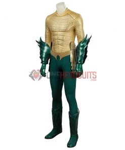 OneHeroSuits Aquaman Cosplay Costumes King Of The Seven Seas Golden Suits