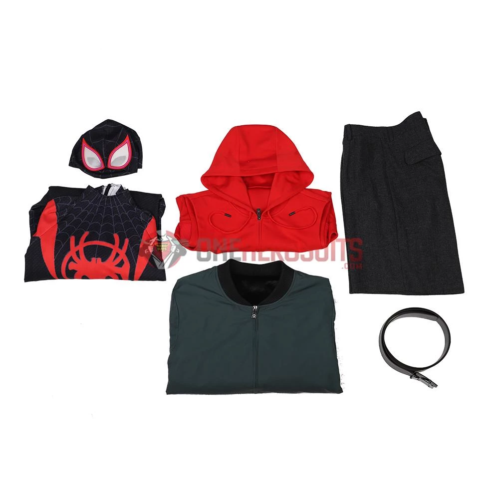 OneHeroSuits Miles Morales Cosplay Costumes Spider Man Into The Spider Verse Miles Green Coat 21 OneHeroSuits Miles Morales Cosplay Costumes Spider Man Into The Spider Verse Miles Green Coat
