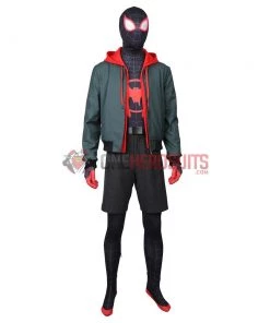 OneHeroSuits Miles Morales Cosplay Costumes Spider Man Into The Spider Verse Miles Green Coat 29 OneHeroSuits Miles Morales Cosplay Costumes Spider Man Into The Spider Verse Miles Green Coat