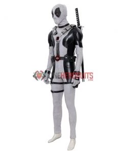 OneHeroSuits X-Force Deadpool Costume White Leather Deadpool Cosplay Suit