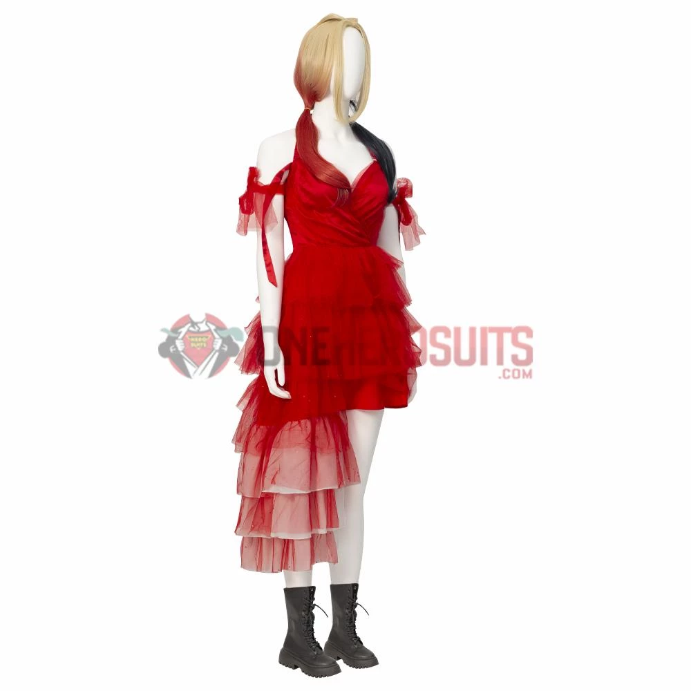 OneHeroSuits The Suicide Squad Red Dress Cosplay Costumes Harley Quinn Top Leval Suits 4 OneHeroSuits The Suicide Squad Red Dress Cosplay Costumes Harley Quinn Top Leval Suits