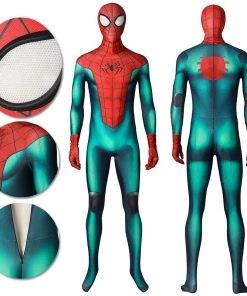 Miles Morales PS5 Spiderman Bodysuit Spiderman Great Responsibility OneHeroSuits Zentai/Jumpsuit