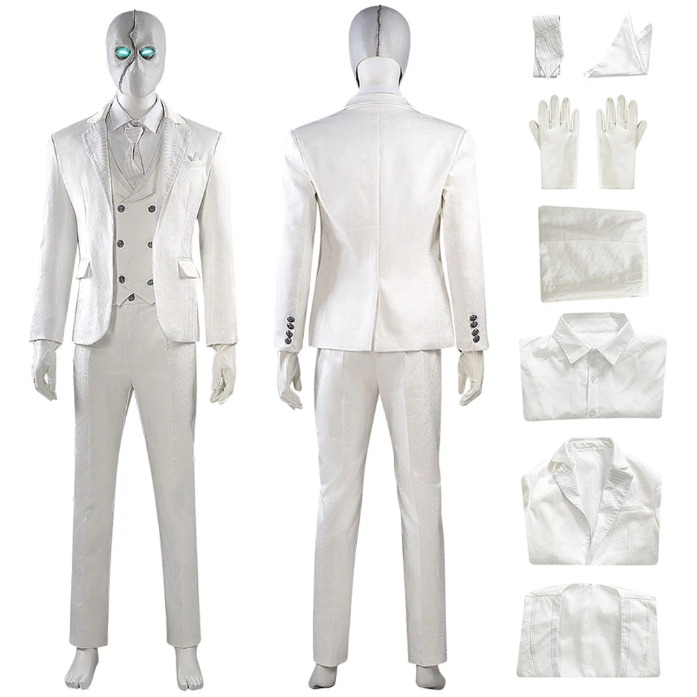 OneHeroSuits Mr Knight Cosplay Costumes Moon Knight Top Level White Suits 1 OneHeroSuits Mr Knight Cosplay Costumes Moon Knight Top Level White Suits