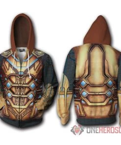 OneHeroSuits Cozy Hoodies Mysterio Hoodie Far From Home Mysterio Creative Printed Zip-Up Hooded Sweatshirt
