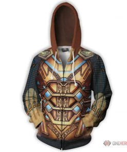 OneHeroSuits Cozy Hoodies Mysterio Hoodie Far From Home Mysterio Creative Printed Zip-Up Hooded Sweatshirt