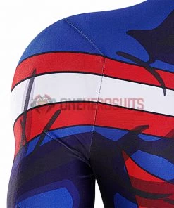 OneHeroSuits All Might Cosplay Costumes My Hero Academia Blue Bodysuit