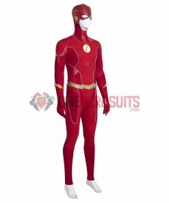 OneHeroSuits The Flash S8 Barry Allen Cosplay Costumes With Golden Boots