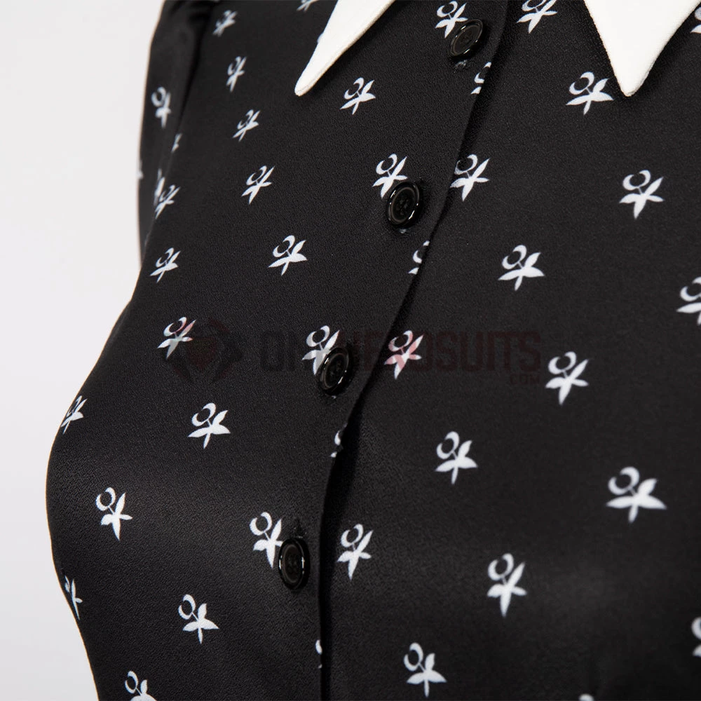 OneHeroSuits The Addams Family Cosplay Costume Wednesday Addams Dress Costumes 7 OneHeroSuits The Addams Family Cosplay Costume Wednesday Addams Dress Costumes