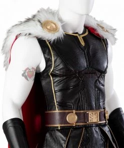 OneHeroSuits Thor 4 Cosplay Costumes With Fur Collar Black Suits