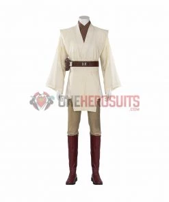 OneHeroSuits Obi-Wan Kenobi Cosplay Boots Jedi Master Robes Shoes Costumes