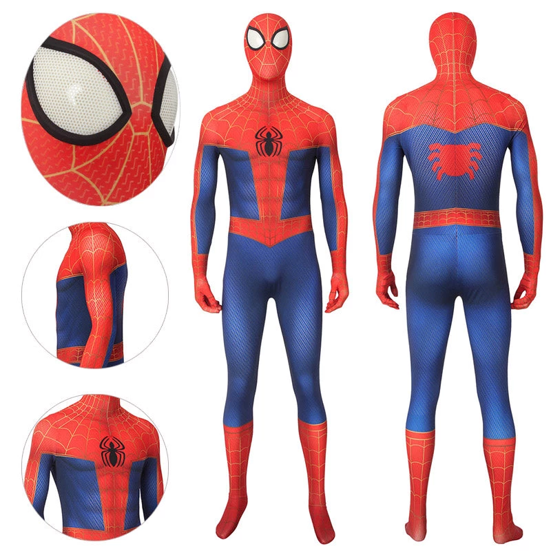 OneHeroSuits Peter Parker Suit Into The Spider-Verse Spiderman Bodysuit Zentai/Jumpsuit 1 OneHeroSuits Peter Parker Suit Into The Spider-Verse Spiderman Bodysuit Zentai/Jumpsuit
