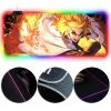 OneHeroSuits Mouse Pad RGB Gaming X-Large Mousepad Demon Slayer Flame Pillar Kyojuro Rengoku Creative Printed