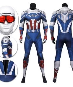 OneHeroSuits Sam Wilson Cosplay Costume The Falcon And The Winter Soldier Printed Spandex Jumpsuits