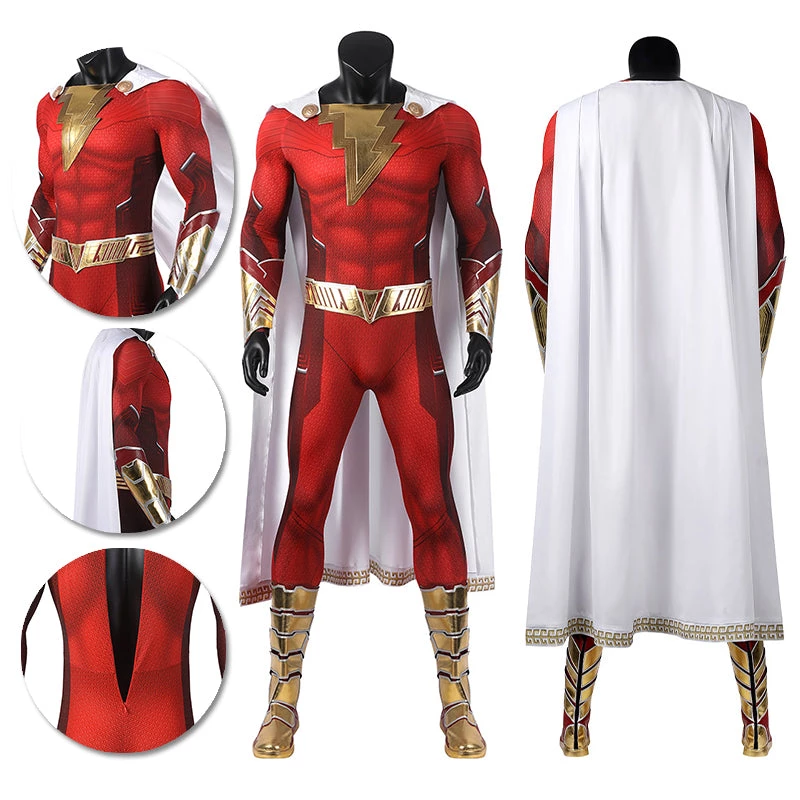 OneHeroSuits Shazam 2 Cospaly Costume Shazam 2 Billy Batson Cosplay Suit Costumes 1 OneHeroSuits Shazam 2 Cospaly Costume Shazam 2 Billy Batson Cosplay Suit Costumes