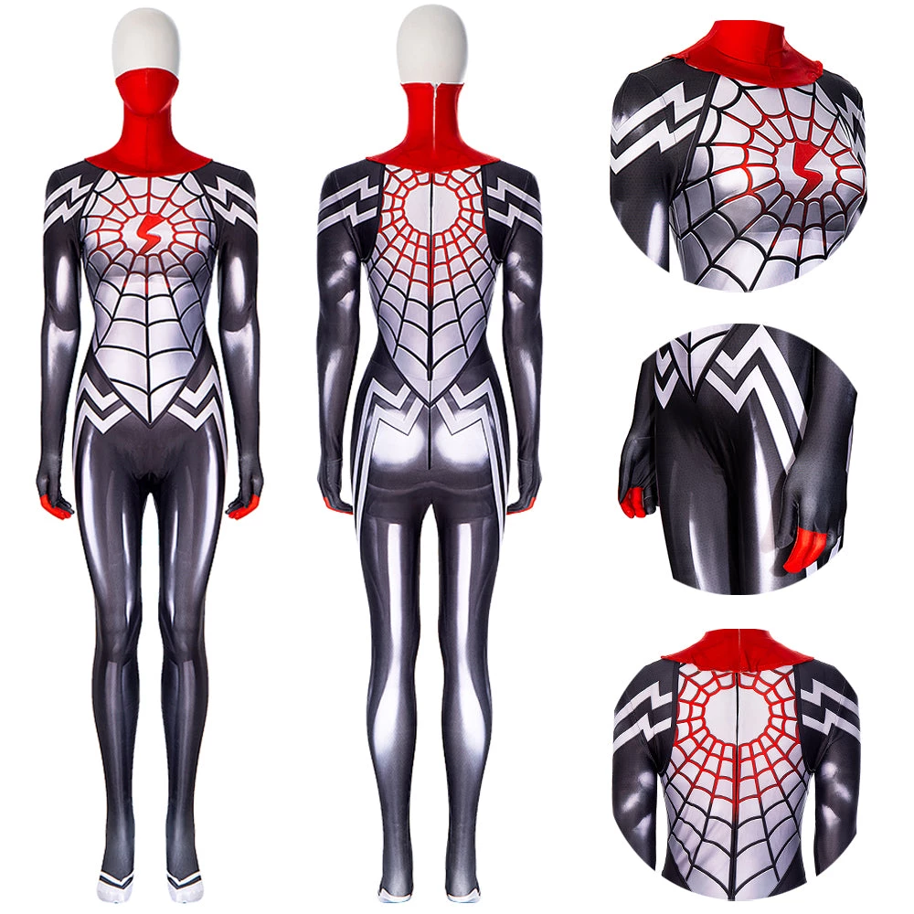 OneHeroSuits Silk Cindy Moon Cosplay Costumes Female Spiderman Bodysuit 1 OneHeroSuits Silk Cindy Moon Cosplay Costumes Female Spiderman Bodysuit