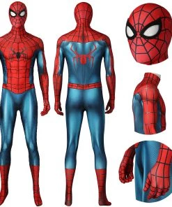 OneHeroSuits Spider-man No Way Home Ending Cosplay Costume Blue And Red Spandex Jumpsuits Costumes
