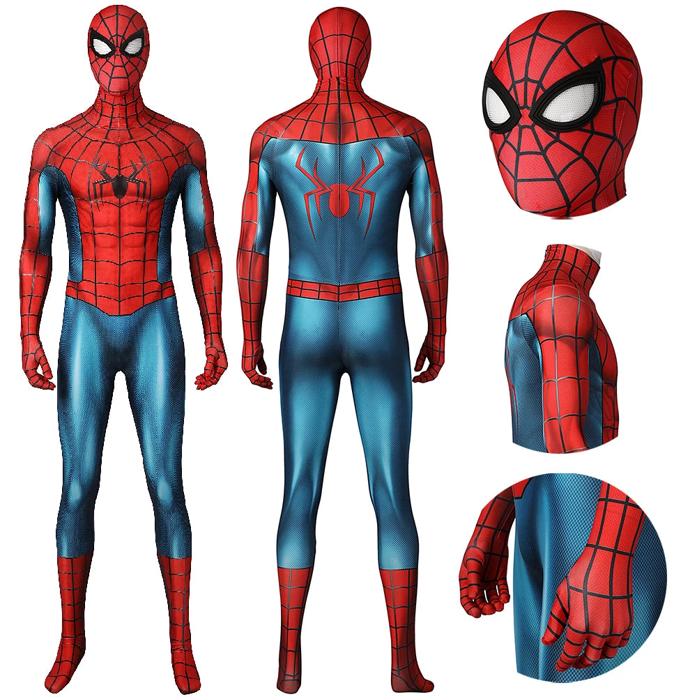 OneHeroSuits Spider-man No Way Home Ending Cosplay Costume Blue And Red Spandex Jumpsuits Costumes 1 OneHeroSuits Spider-man No Way Home Ending Cosplay Costume Blue And Red Spandex Jumpsuits Costumes