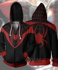 OneHeroSuits Cozy Hoodies Spider-man Hoodies Creative Printed Zip-Up Hooded Sweatshirt Collection