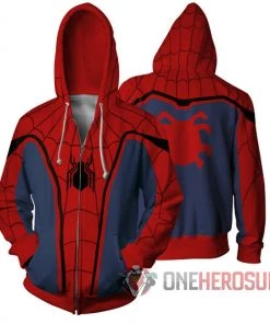 OneHeroSuits Cozy Hoodies Spider-man Hoodies Creative Printed Zip-Up Hooded Sweatshirt Collection