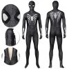 OneHeroSuits Spider Man Miles Morales PS5 Cosplay Suit Symbiote Black Spandex Bodysuit
