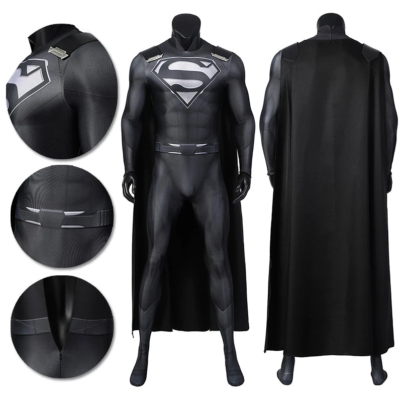 SuperMan Cosplay Costumes Justice League Superman Black Spandex OneHeroSuits 1 SuperMan Cosplay Costumes Justice League Superman Black Spandex OneHeroSuits