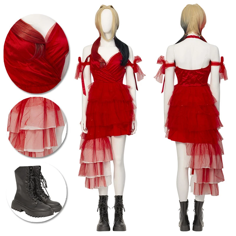 OneHeroSuits The Suicide Squad Red Dress Cosplay Costumes Harley Quinn Top Leval Suits 1 OneHeroSuits The Suicide Squad Red Dress Cosplay Costumes Harley Quinn Top Leval Suits