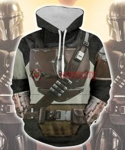 OneHeroSuits Cozy Hoodies The Mandalorian Hoodies Star Wars Mandalorian Cosplay Hooded Sweatshirt For Adults