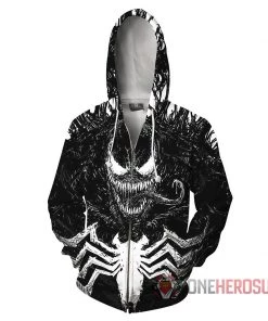 OneHeroSuits Cozy Hoodies Venom Hoodies Spider-man Venom Eddie Brock Creative Printed Hooded Sweatshirt