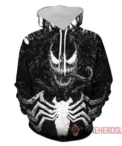OneHeroSuits Cozy Hoodies Venom Hoodies Spider-man Venom Eddie Brock Creative Printed Hooded Sweatshirt