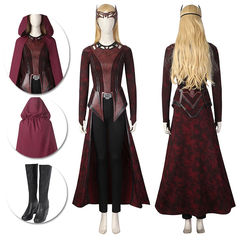 OneHeroSuits Wanda Scarlet Witch Cosplay Costumes In The Multiverse Of Madness Cosplay Suit 1 OneHeroSuits Wanda Scarlet Witch Cosplay Costumes In The Multiverse Of Madness Cosplay Suit