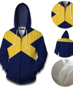 OneHeroSuits X-Men Dark Phoenix Hoodies Creative Printed Zip-Up Hooded Sweatshirt Cozy Hoodies